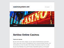 Tablet Screenshot of casinosystem.net